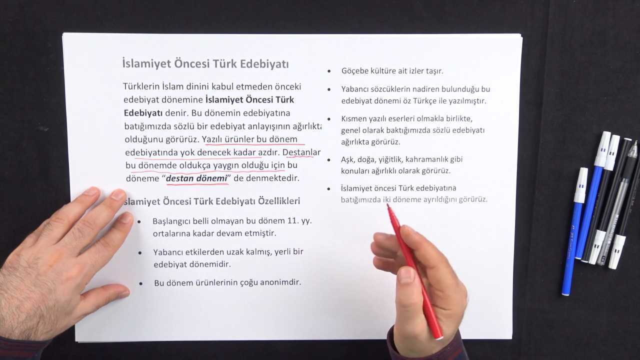 İslamiyet Öncesi Türk Edebiyatı